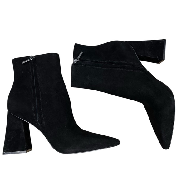 Marc Fisher Kulika Black Suede Pointed Heeled Bootie NWT Size 8.5 - Picture 2 of 12